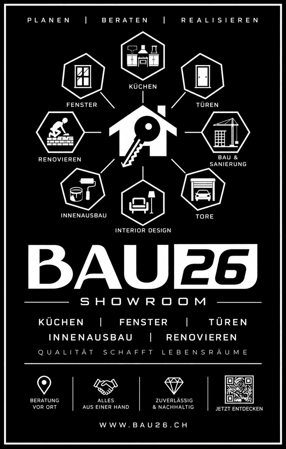 BAU26 Showroom Wallisellen: Planen, Beraten, Realisieren
